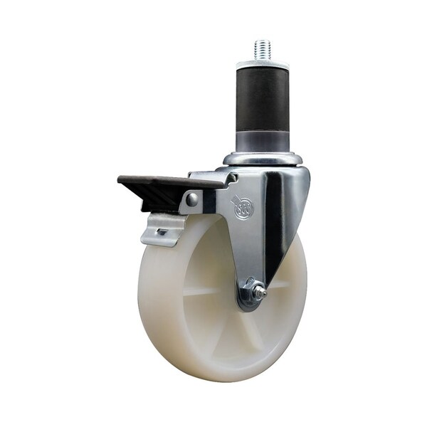 5'' Nylon Swivel 1-5/8'' Expanding Stem Caster with Brake
